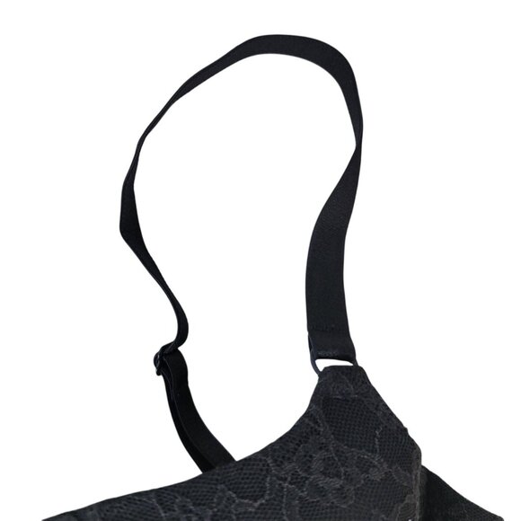 Victoria's Secret Underwire Demi Bra Black 38D Lace Overlay Light Padding Adj - Picture 4 of 10